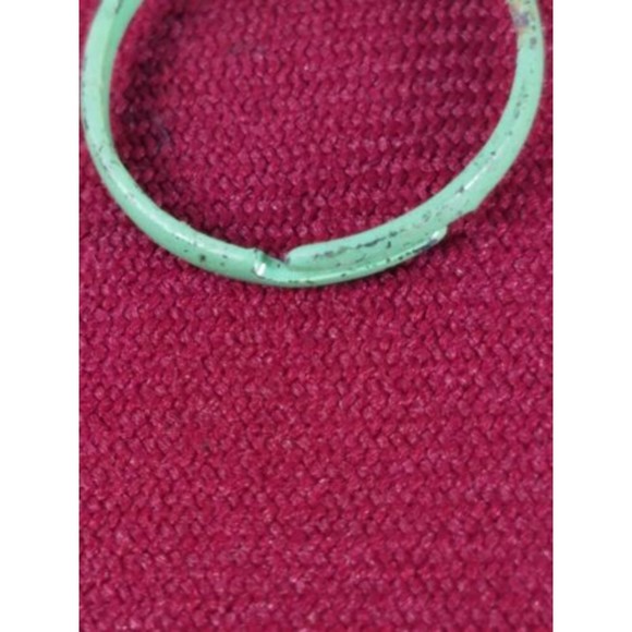 NWT! Womens Chuns Fashions Ring Green Band Clear Stones One Size Bling Jewelry - Picture 4 of 6